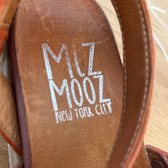 Miz Mooz Stella Platform Rust Brown Suede Leather Sandal Size 37 /US 6.5-7 Boho - Picture 5 of 8